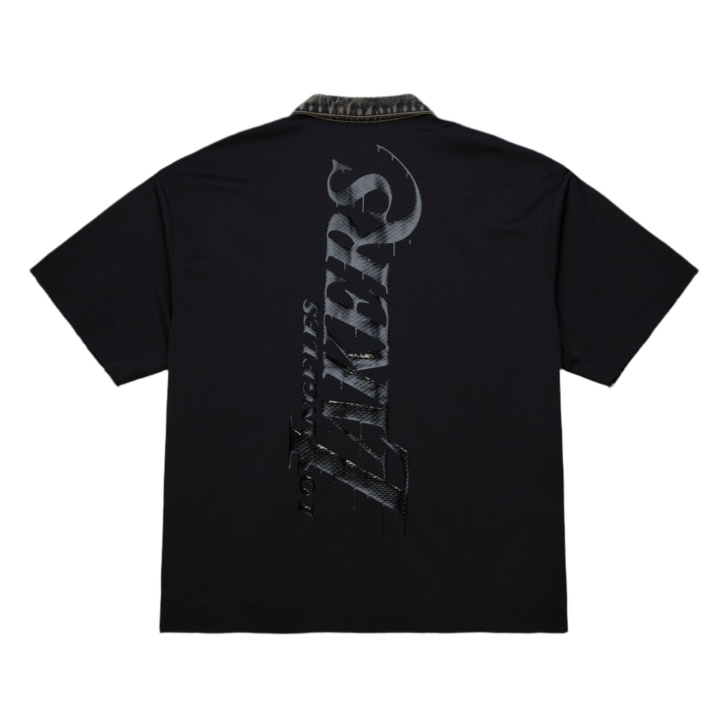 Lakers M&N x Purple Mesh Button Up
