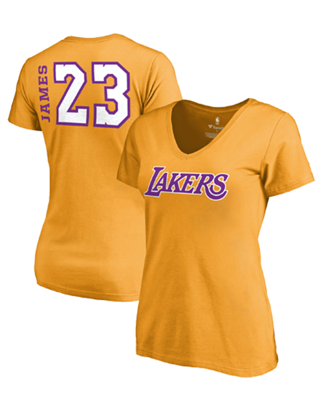 Side Sweep Lakers LeBron James Womens Los Angeles Lakers V-Neck