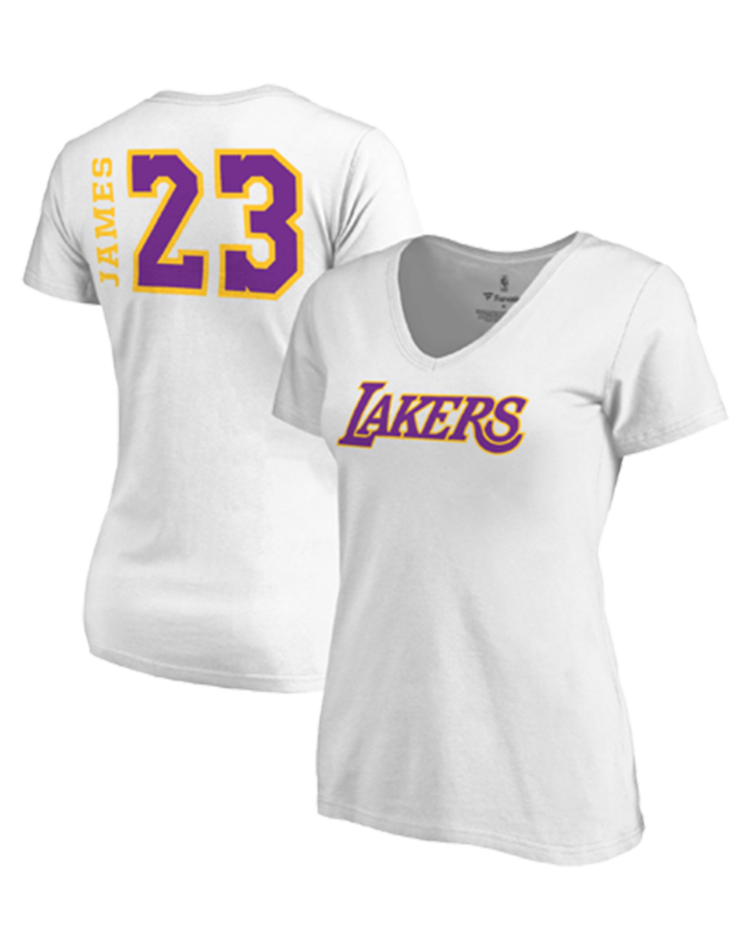 Side Sweep Lakers LeBron James Womens Los Angeles Lakers V-Neck