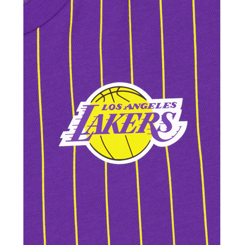 Lakers Wmns Purple Pinstripe Tee