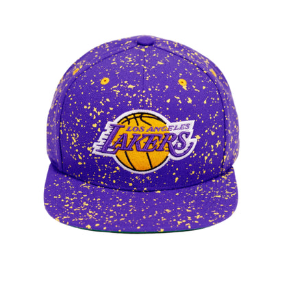 Lakers Splatter Snapback Hat
