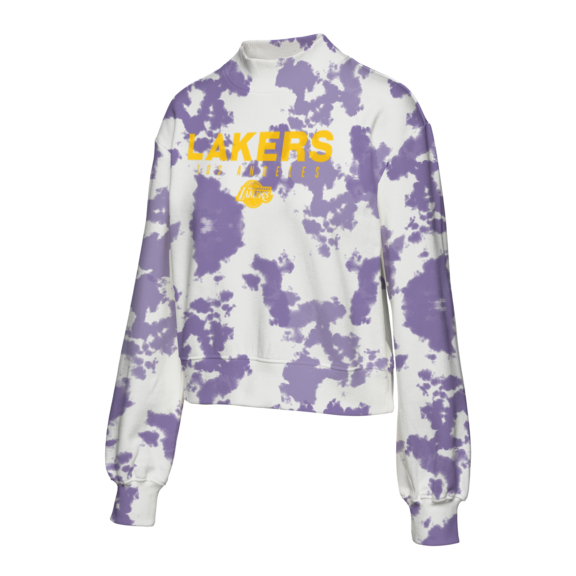Los Angeles Lakers Women's Tie Dye Mock Neck T-Shirt