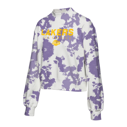 Los Angeles Lakers Women's Tie Dye Mock Neck T-Shirt