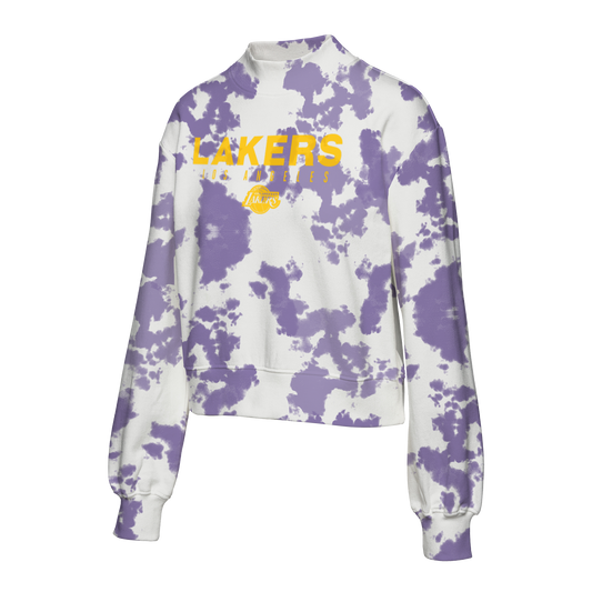 Los Angeles Lakers Women's Tie Dye Mock Neck T-Shirt