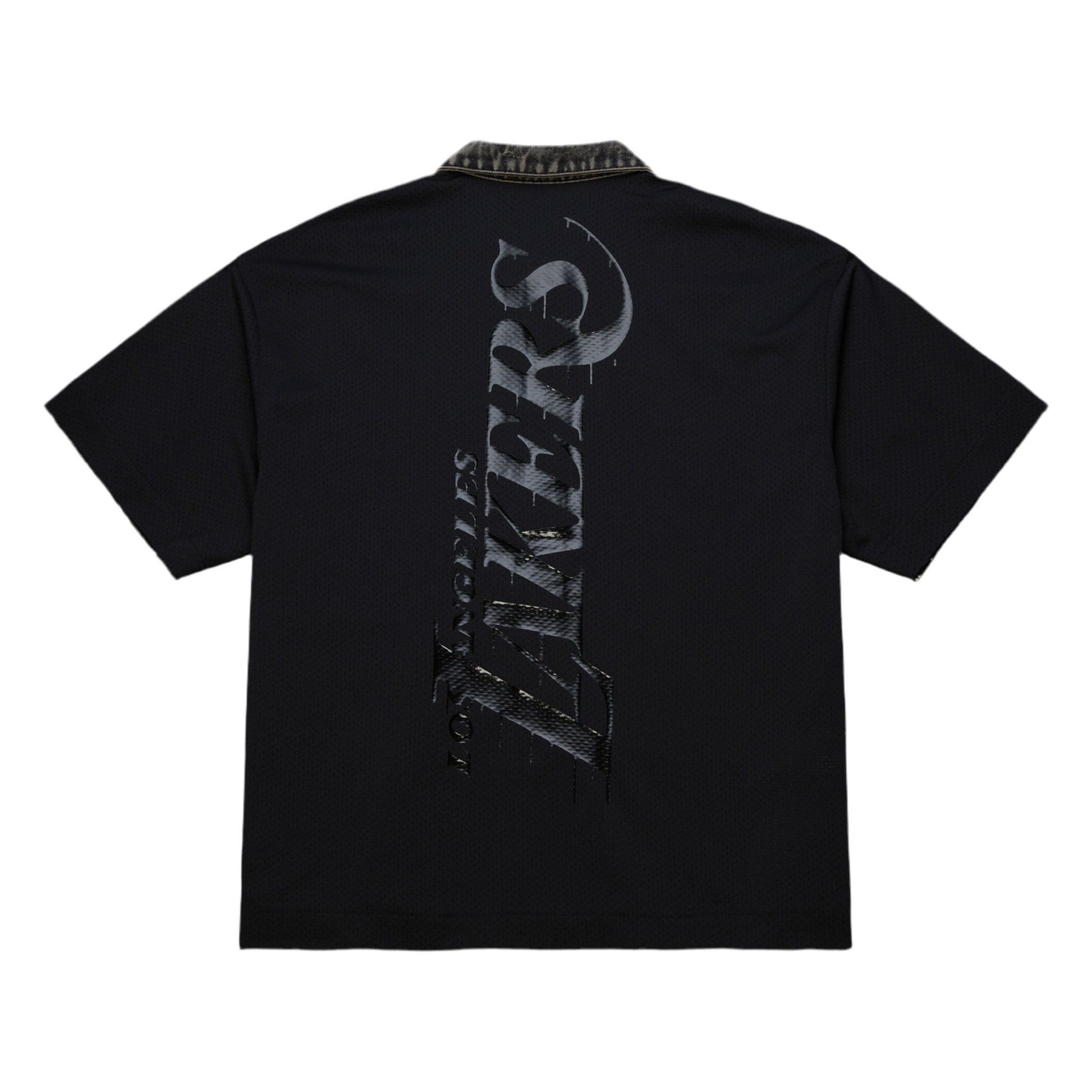 Lakers M&N x Purple Mesh Button Up