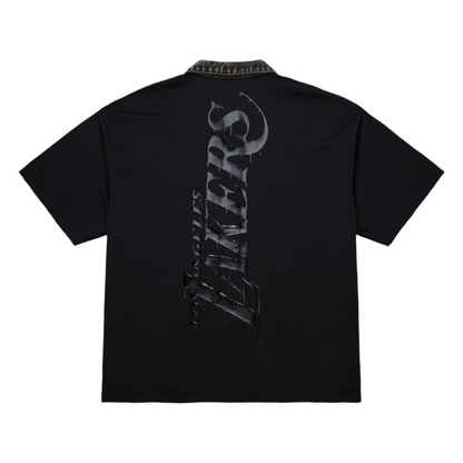 Lakers M&N x Purple Mesh Button Up