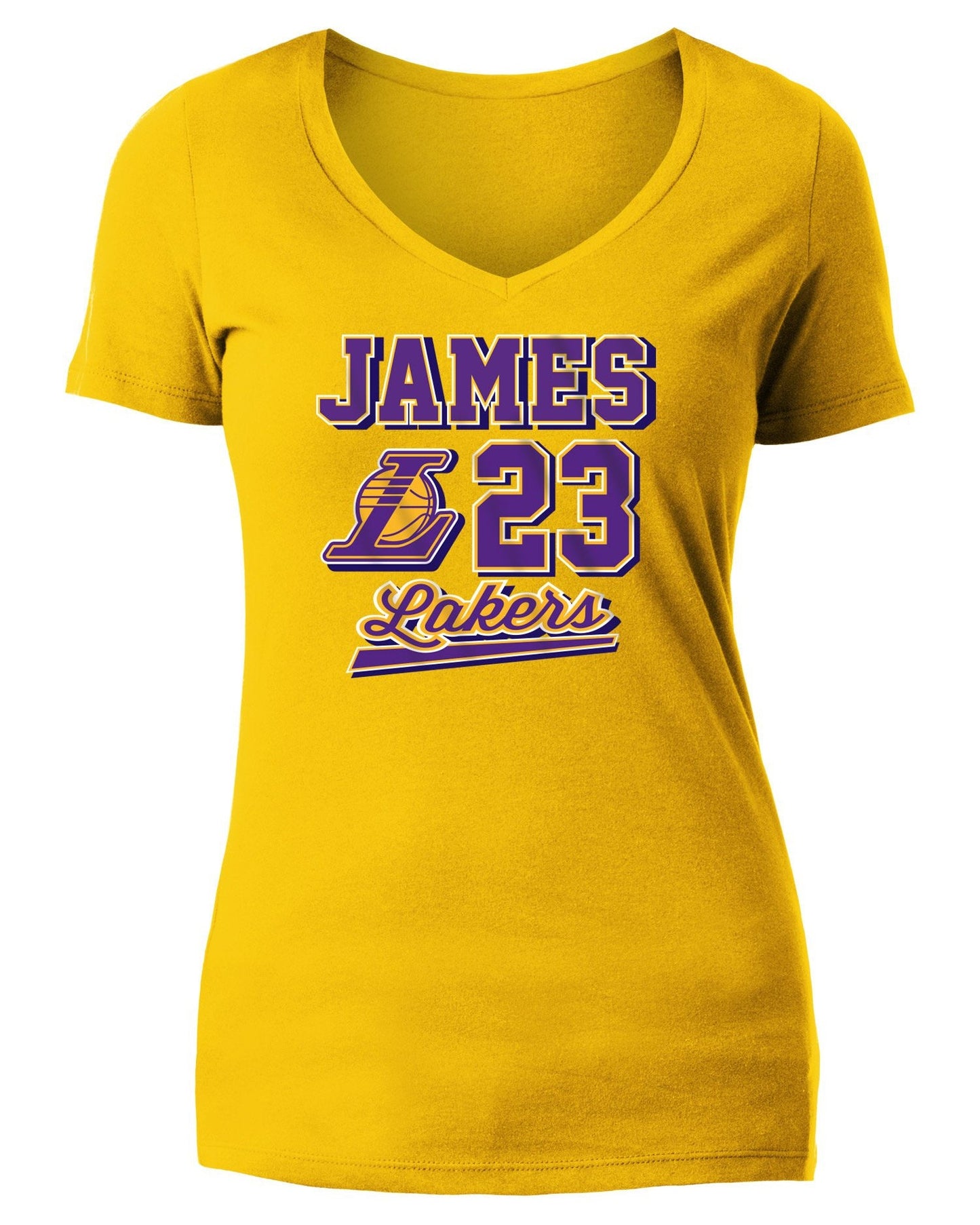 Ball Script Logo Womens James Los Angeles Lakers Tee