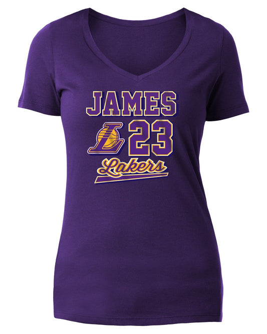 Ball Script Womens LeBron James Los Angeles Lakers Tee