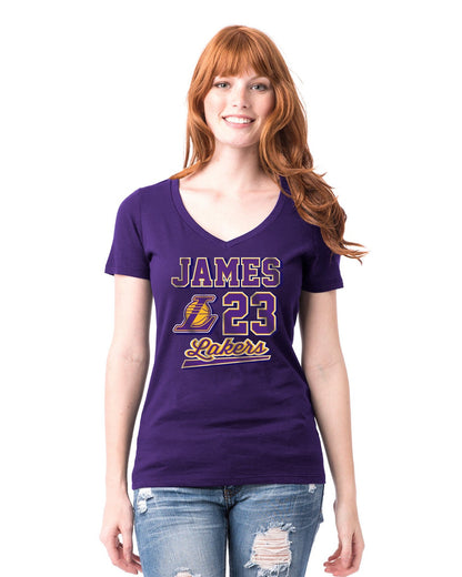 Ball Script Womens LeBron James Los Angeles Lakers Tee