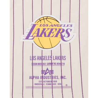 Lakers x Alpha Industries Stripe SS Tee