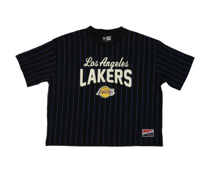 Lakers Women's Throwback Pinstripe SS Tee