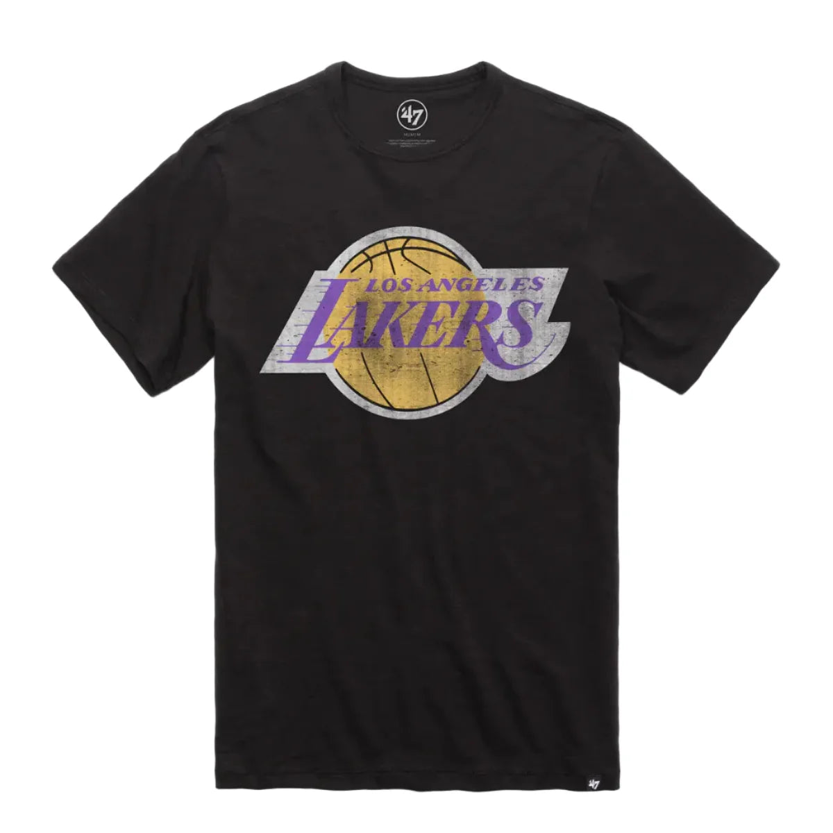 Lakers 47 Distressed Primary Logo Franklin Tee