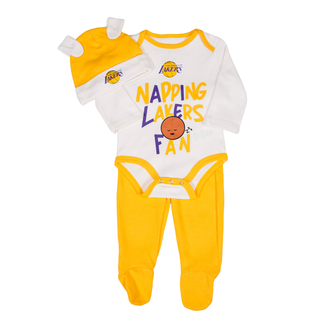 Lakers Infant Little Champ 3PC Creeper Set