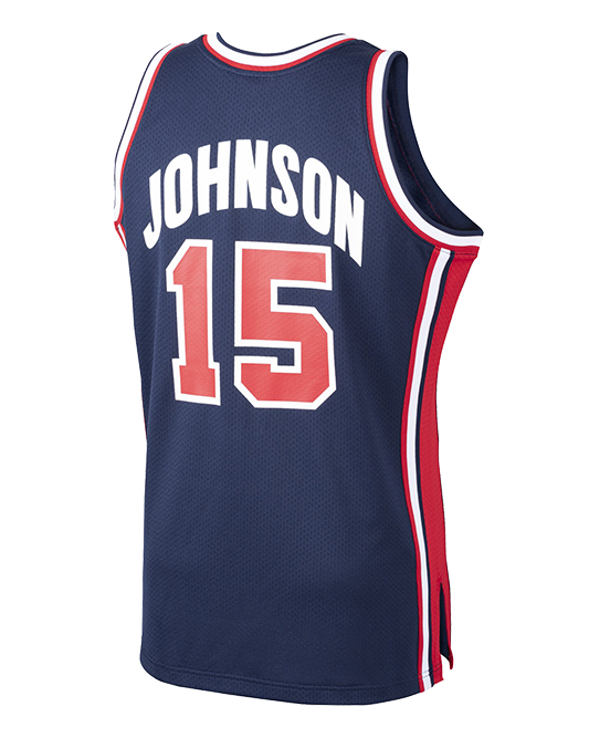 Magic Johnson USA Basketball Home 1992 Dream Team Authentic Jersey - Navy