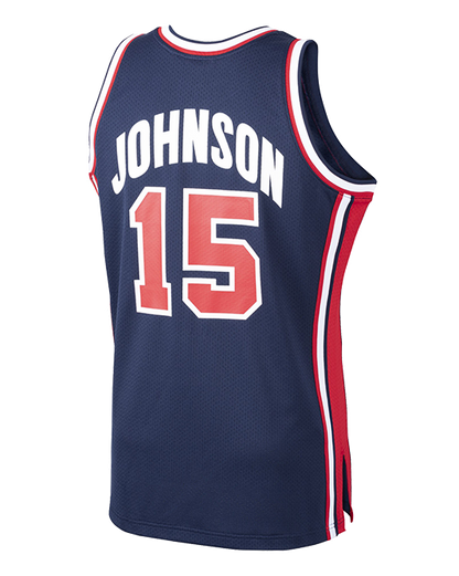 Magic Johnson USA Basketball Home 1992 Dream Team Authentic Jersey - Navy