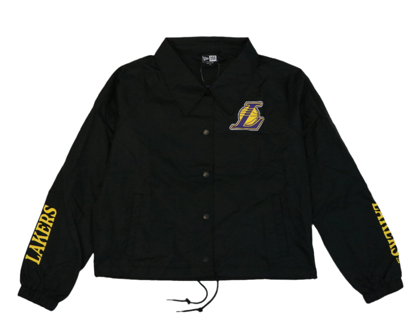 Lakers Women's Button Up Coaches Crop Jacket