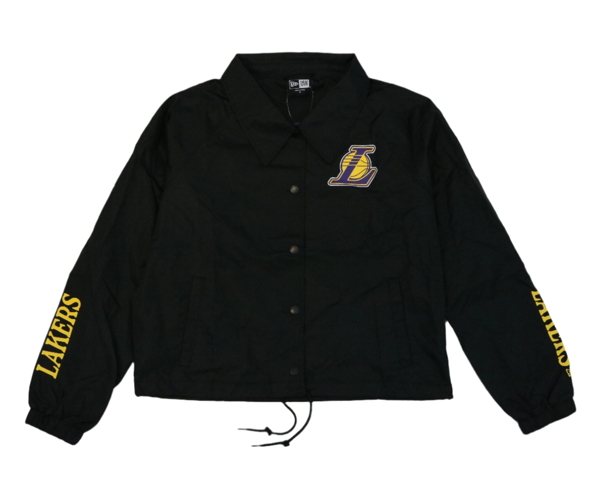 Lakers Women's Button Up Coaches Crop Jacket