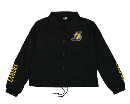 Lakers Women's Button Up Coaches Crop Jacket