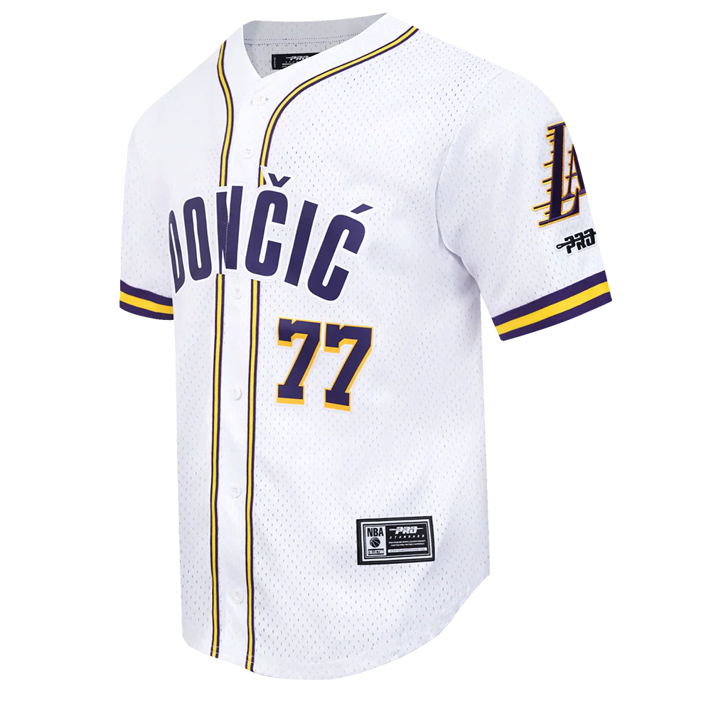 Lakers Dončić 77 Classic Player Button Mesh Shirt