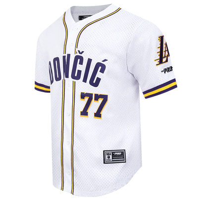 Lakers Dončić 77 Classic Player Button Mesh Shirt