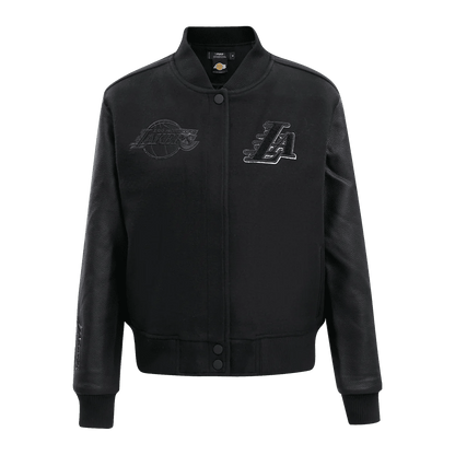 Lakers Women's Triple Black Wool Varsity Jacket