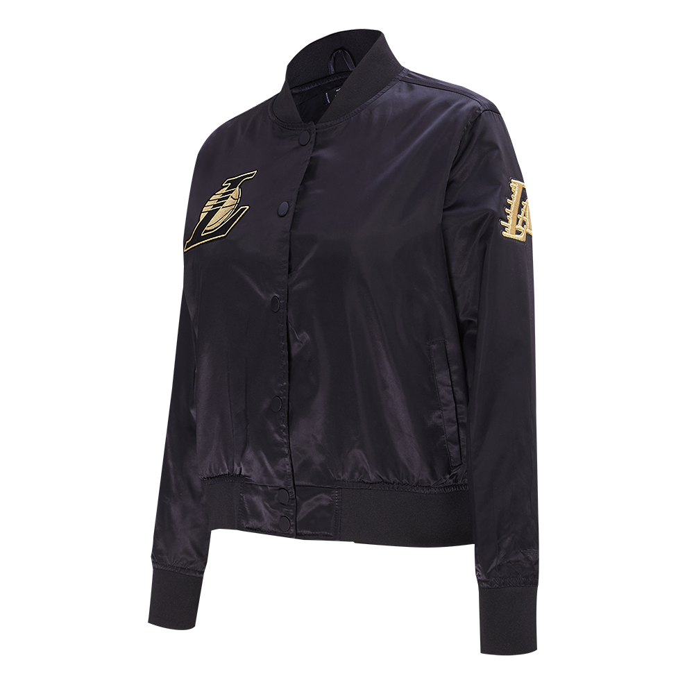 Lakers Womens Holiday Glam Satin Jacket