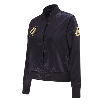 Lakers Womens Holiday Glam Satin Jacket