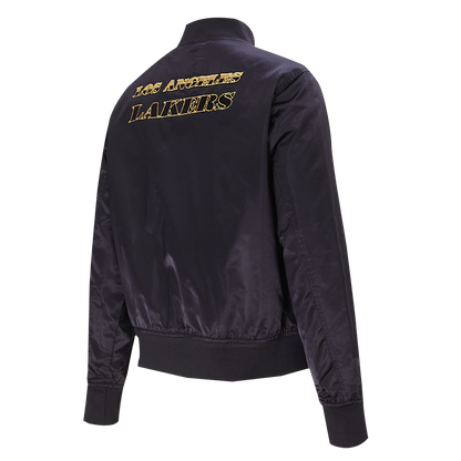 Lakers Womens Holiday Glam Satin Jacket