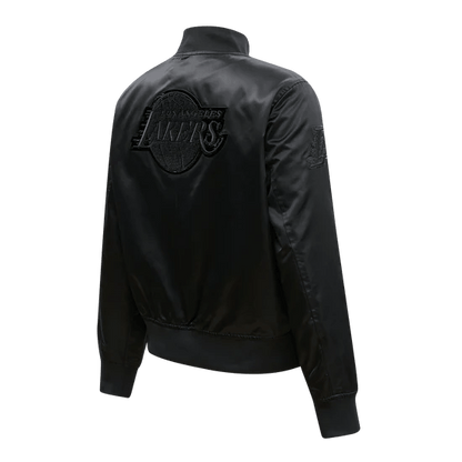 Lakers Women's Triple Black Satin Jacket