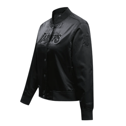 Lakers Women's Triple Black Satin Jacket