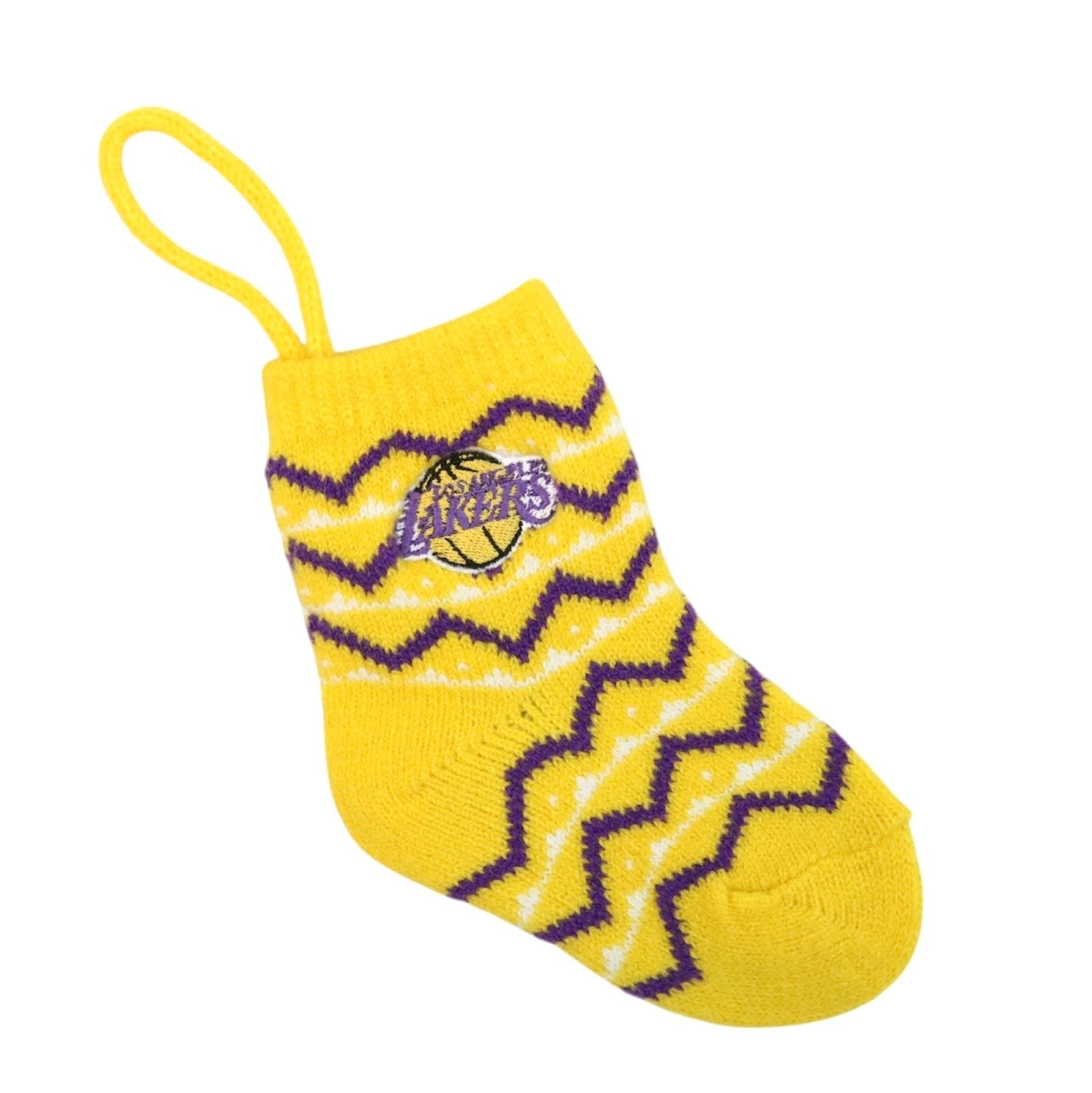 Lakers Knit Stocking Ornament