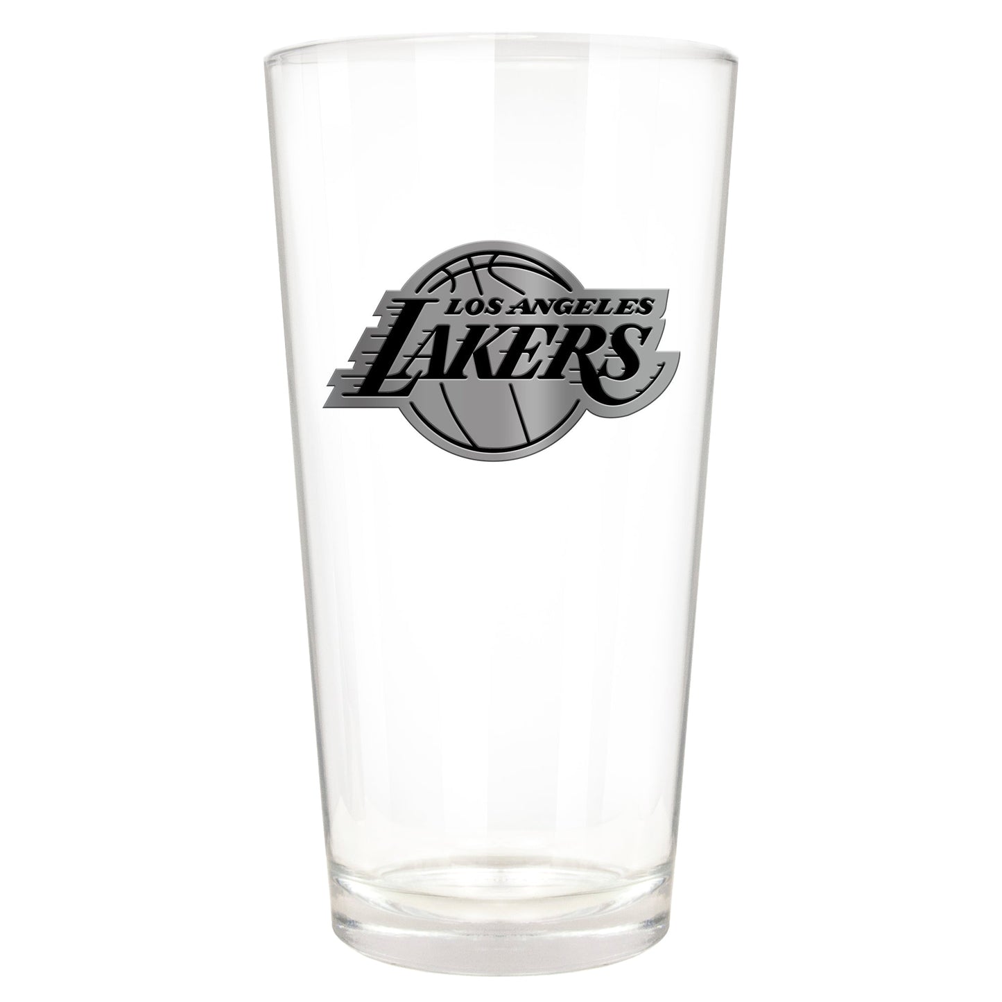 Los Angeles Lakers 16 oz. Pint Glass with Stealth Metal Emblem