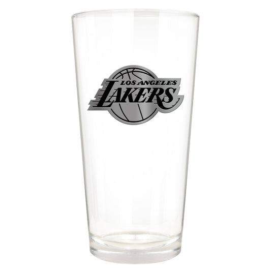 Los Angeles Lakers 16 oz. Pint Glass with Stealth Metal Emblem