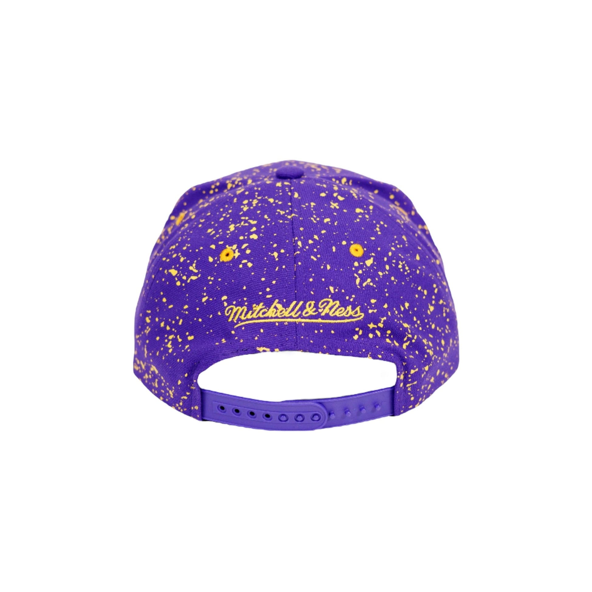 Lakers Splatter Snapback Hat