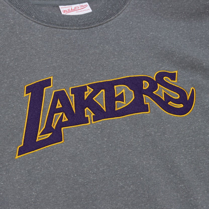 Lakers NBA Snow Washed Fleece Crew Vintage Logo