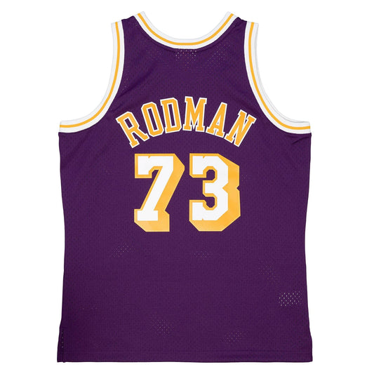 Lakers 98 Rodman Road Jersey Purple