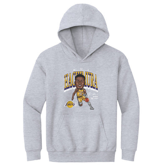 Rui Hachimura Los Angeles Lakers Cartoon WHT