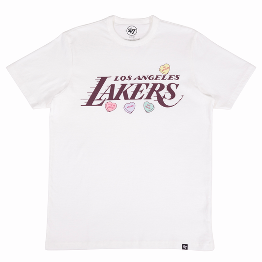 Lakers '47 Vday White Wordmark Franklin Tee