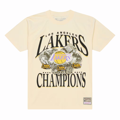 Lakers Cream B2B2B Champs Rings SS Tee