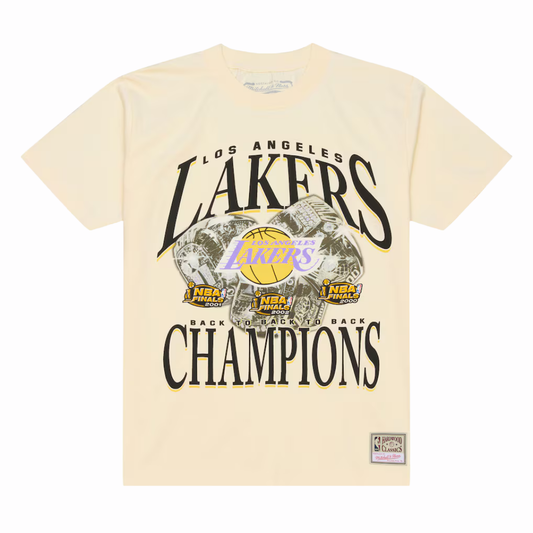 Lakers Cream B2B2B Champs Rings SS Tee