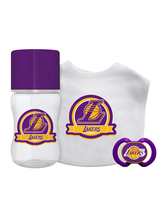 Los Angeles Lakers Baby Gift Set - 3 piece