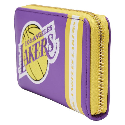 LAKERS LOUNGEFLY PATCH ICONS ZIP UP WALLET