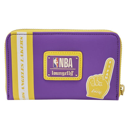 LAKERS LOUNGEFLY PATCH ICONS ZIP UP WALLET