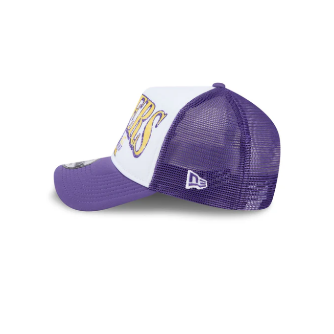 Lakers 940AF Distressed Throwback Snapback Hat