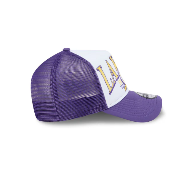 Lakers 940AF Distressed Throwback Snapback Hat
