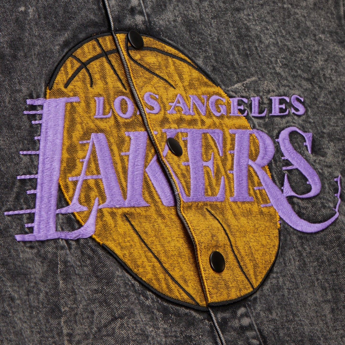Lakers M&N x Purple Mesh Button Up