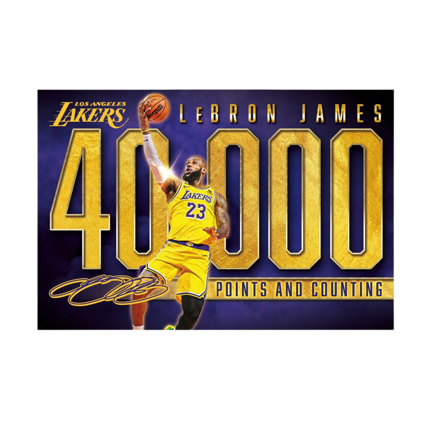 Lakers James 40k And Count Magnet