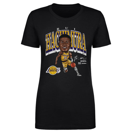 Rui Hachimura Los Angeles Lakers Cartoon WHT