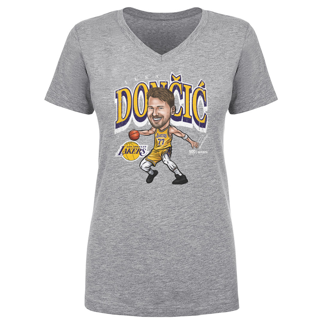 Luka Doncic Los Angeles Lakers Cartoon WHT
