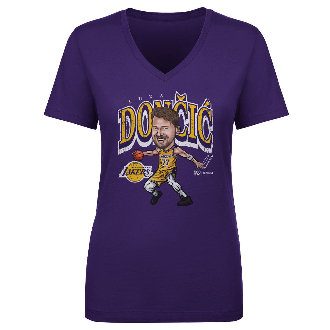 Luka Doncic Los Angeles Lakers Cartoon WHT